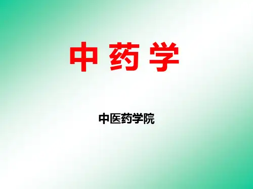 中药学总论全套精品课件