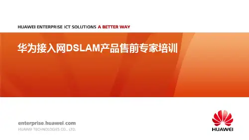 华为接入网DSLAM产品售前专家培训