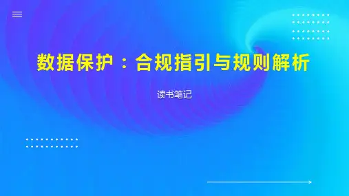 数据保护：合规指引与规则解析