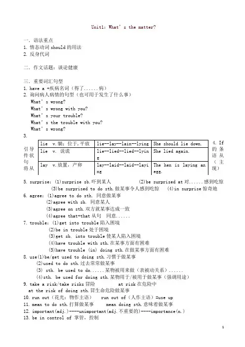 (人教版)八年级下英语期中复习：知识点讲义(unit1-unit5)-精编