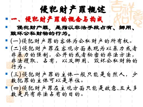 侵犯财产罪-PPT课件