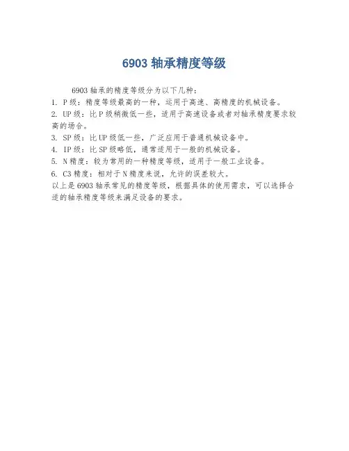 6903轴承精度等级