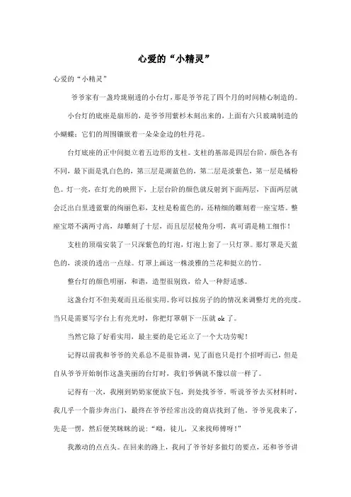 心爱的“小精灵”_小学六年级作文700字