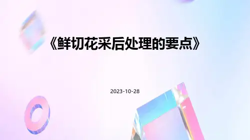鲜切花采后处理的要点