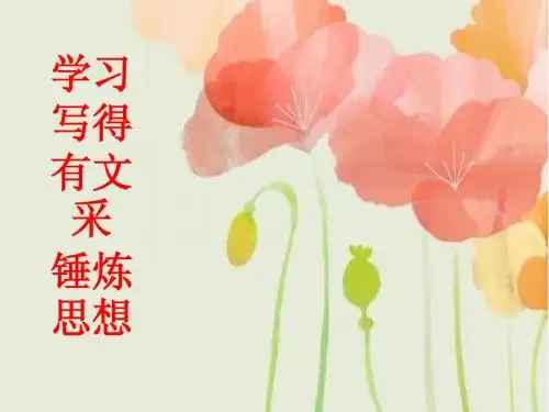 锤炼思想  学习写的有文采