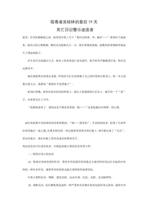 吸毒者吴桂林的最后19天