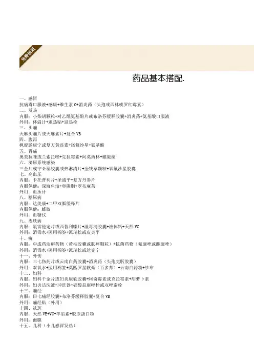 常用药搭配