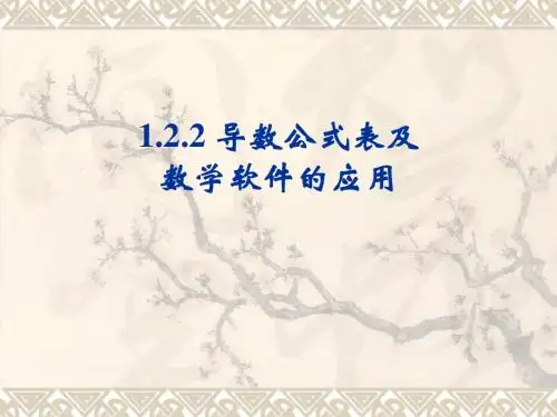 1.2.2导数公式表及数学软件的应用1.2.3导数的四则运算法则 (1)