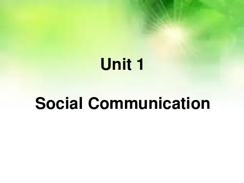 语文版中职英语(拓展模块)Unit 1《Social Communication》ppt课件2