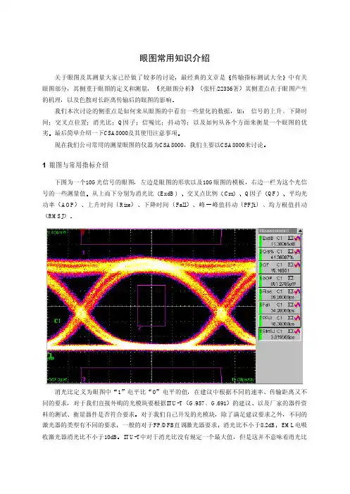 眼图常用知识介绍