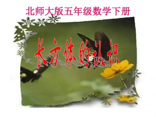 北师大版五年级下册《长方体的认识》ppt课件之一
