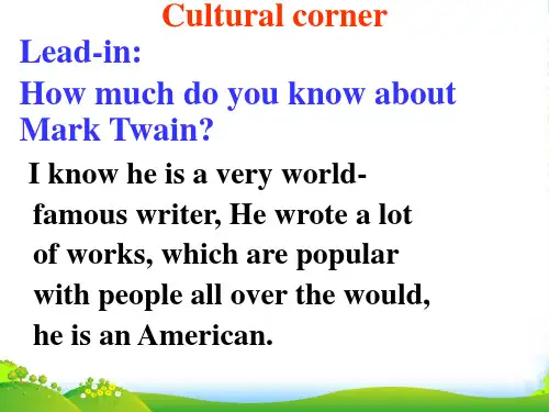 外研版高中英语必修五课件：Module+3+Cultural+Corner+and+Writing
