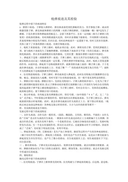 枪弹痕迹及其检验
