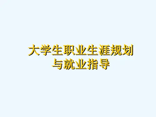 ppt大学生职业生涯规划 