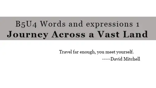 Unit 4 Words and expressions 词汇详解课件 高中英语选择性必修第二册