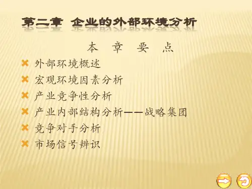 第二章  企业的外部环境分析  企业战略管理PPT课件