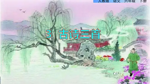 统编版六年级语文下册第一单元第3课《古诗三首》(教学课件)