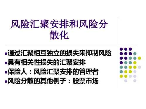 第五章 风险汇聚安排和风险分散化
