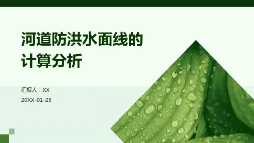 河道防洪水面线的计算分析