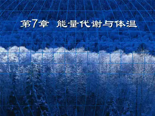 能量代谢与体温生理学精品PPT教学课件