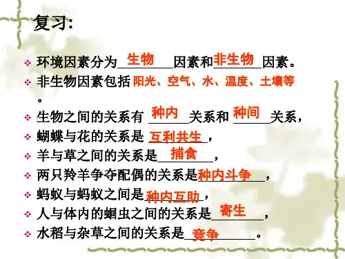 苏科版初中生物七上第二单元2.3《生物对环境的影响》课件(63张)(共63张PPT)