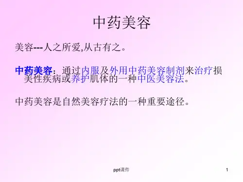 中药与美容  ppt课件