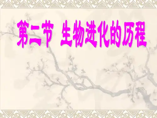 苏教版八上第二节《生物进化的历程》课件