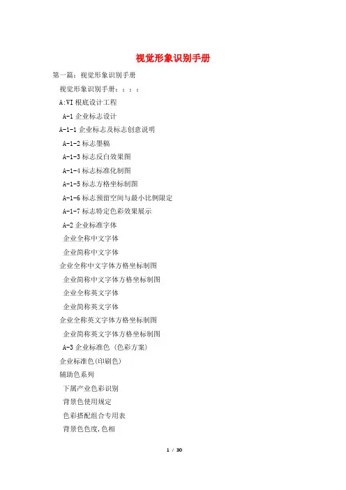 视觉形象识别手册