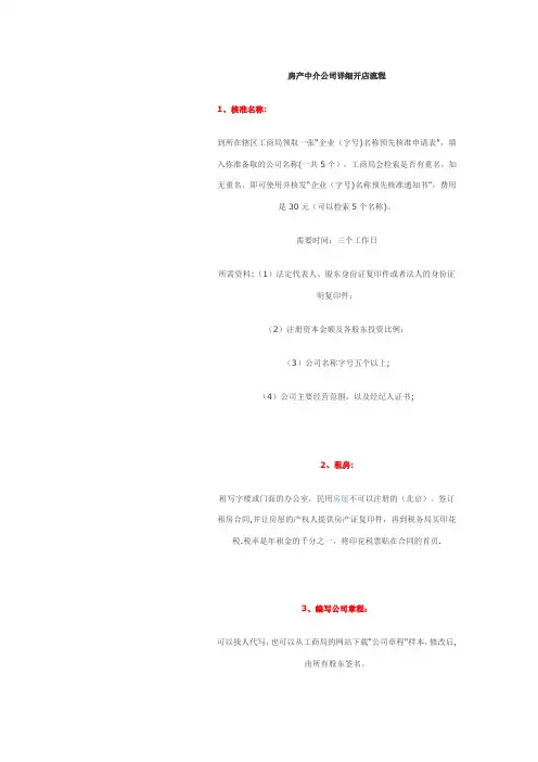 房产中介公司详细开店流程