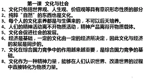 高中政治人教版必修三文化生活易错易混点 课件