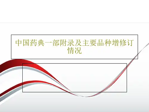 中国药典一部附录及主要品种增修订情况共24页文档
