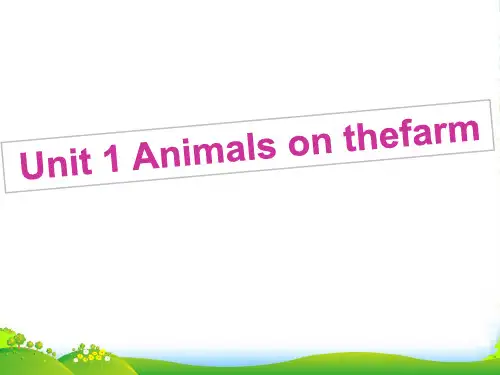 冀教版三年级英语下册Unit 1 Animals on thefarm-优课件