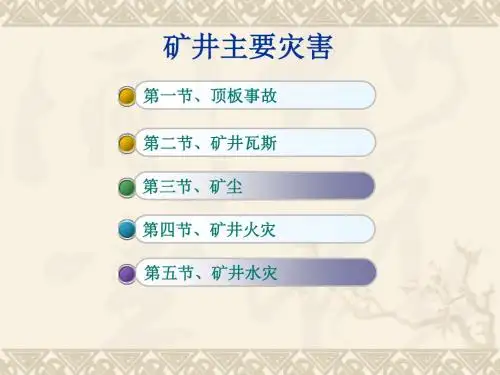 矿井主要灾害(复训)