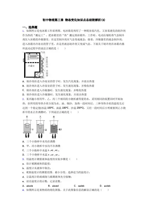初中物理第三章 物态变化知识点总结附解析(4)