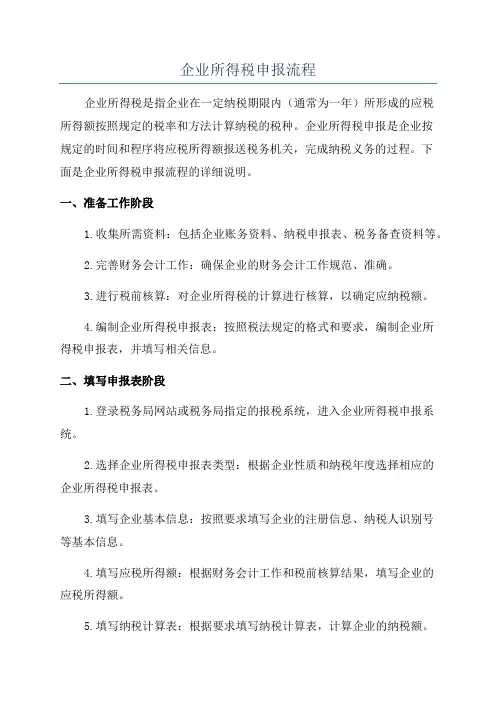 企业所得税申报流程