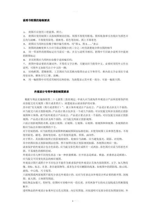 专利撰写说明书附图的绘制要求