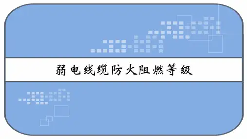 弱电线缆防火阻燃等级 PPT