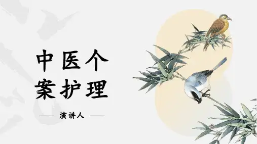 中医个案护理模板ppt