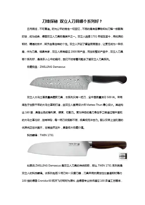 刀锋探秘 双立人刀具哪个系列好？