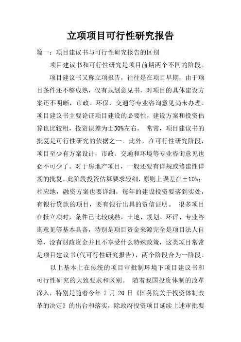 立项项目可行性研究报告doc