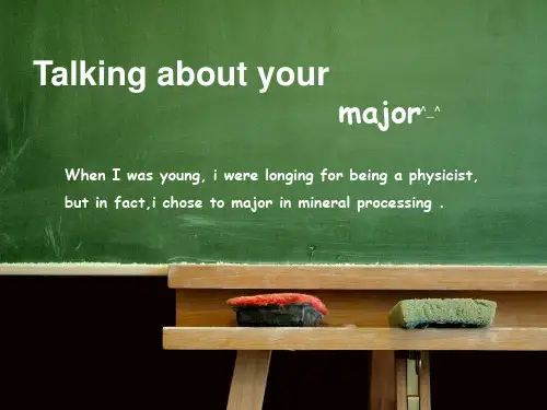 Talking about your major