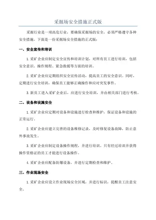 采掘场安全措施正式版