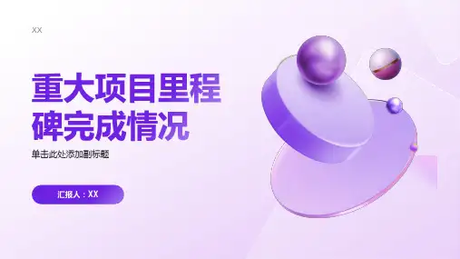 重大项目里程碑完成情况汇总
