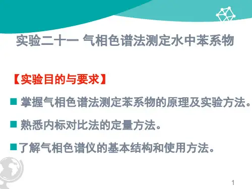实验-气相色谱法测定水中苯系物