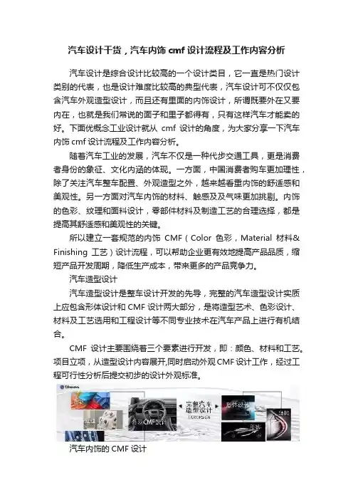 汽车设计干货，汽车内饰cmf设计流程及工作内容分析