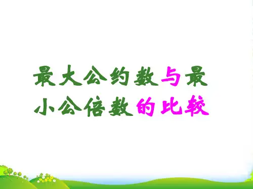 新北师大版五年级数学上册《最大公约数与最小公倍数的比较》优件
