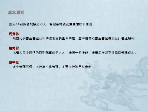 股权投资基金管理架构及部门设置