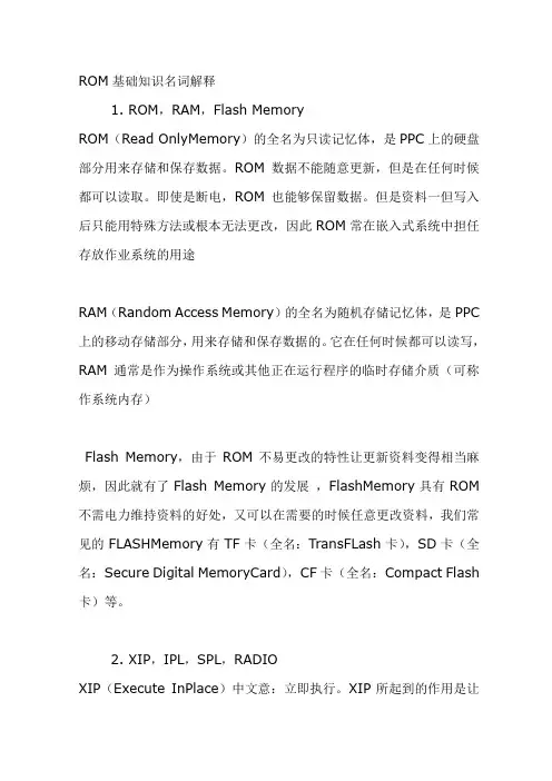 ROM基础知识名词解释