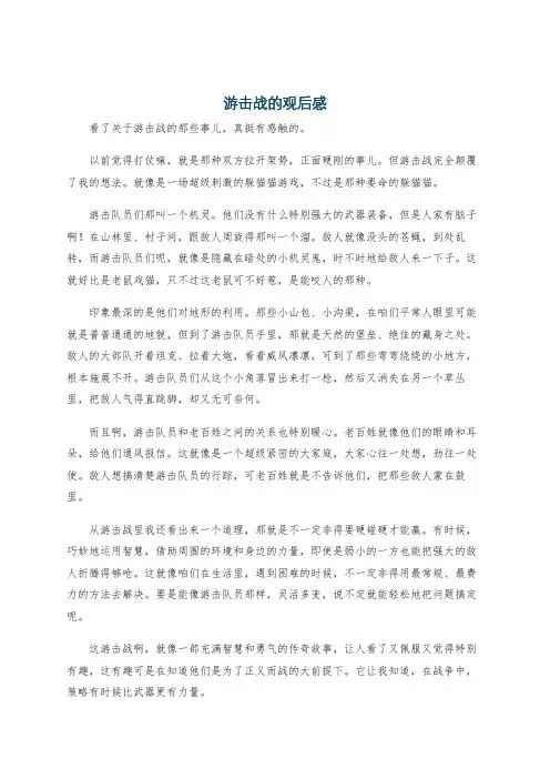 游击战的观后感