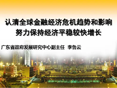 全球金融经济危机趋势与影响(ppt 111页)PPT学习课件